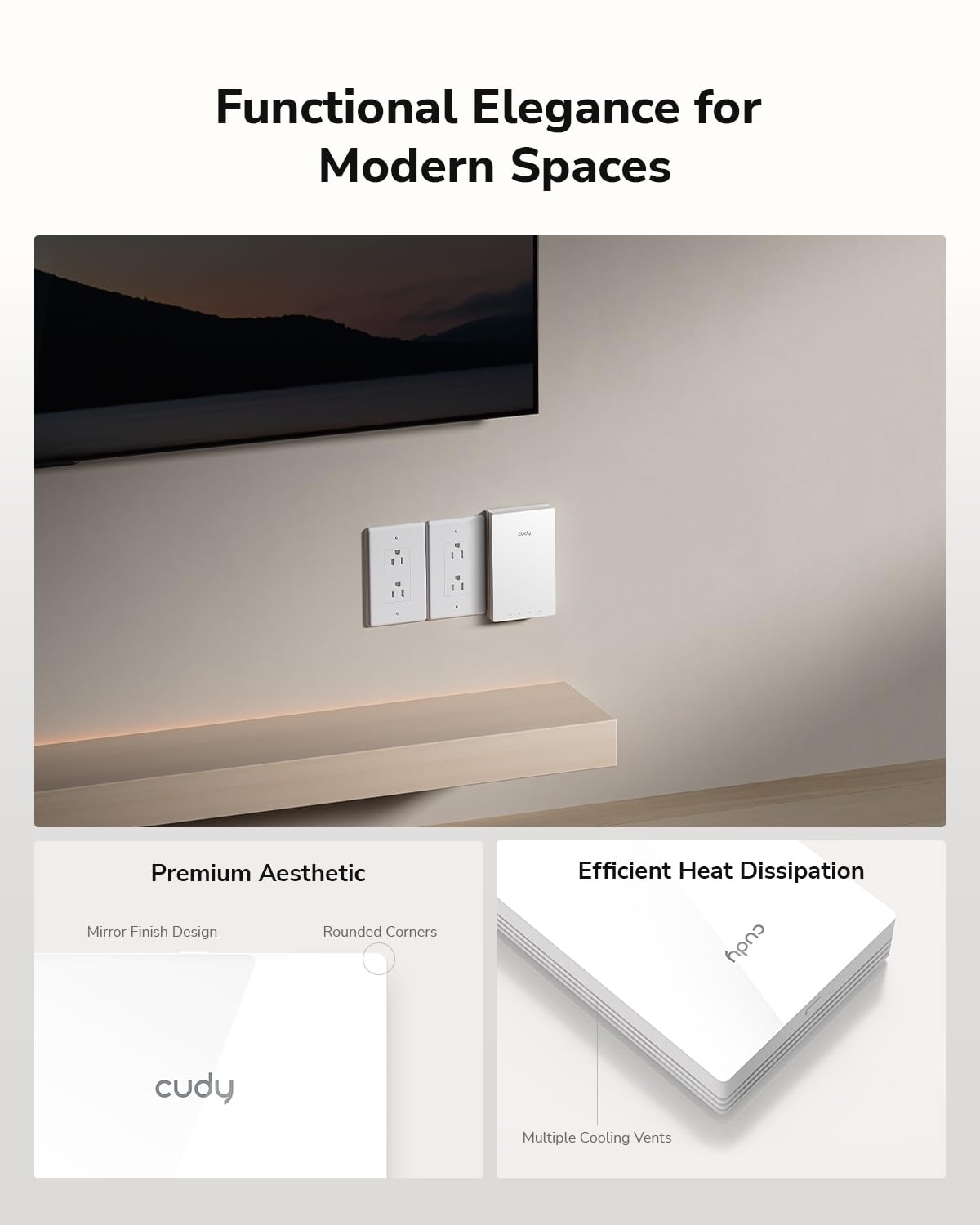 Cudy AP1300 Wall WiFi 5 AC1200 in-wall Gigabit Wireless Access Point, Support AP Controller, MU-MIMO, PoE Powered, Cudy App Control or Web Configuration - Image 7